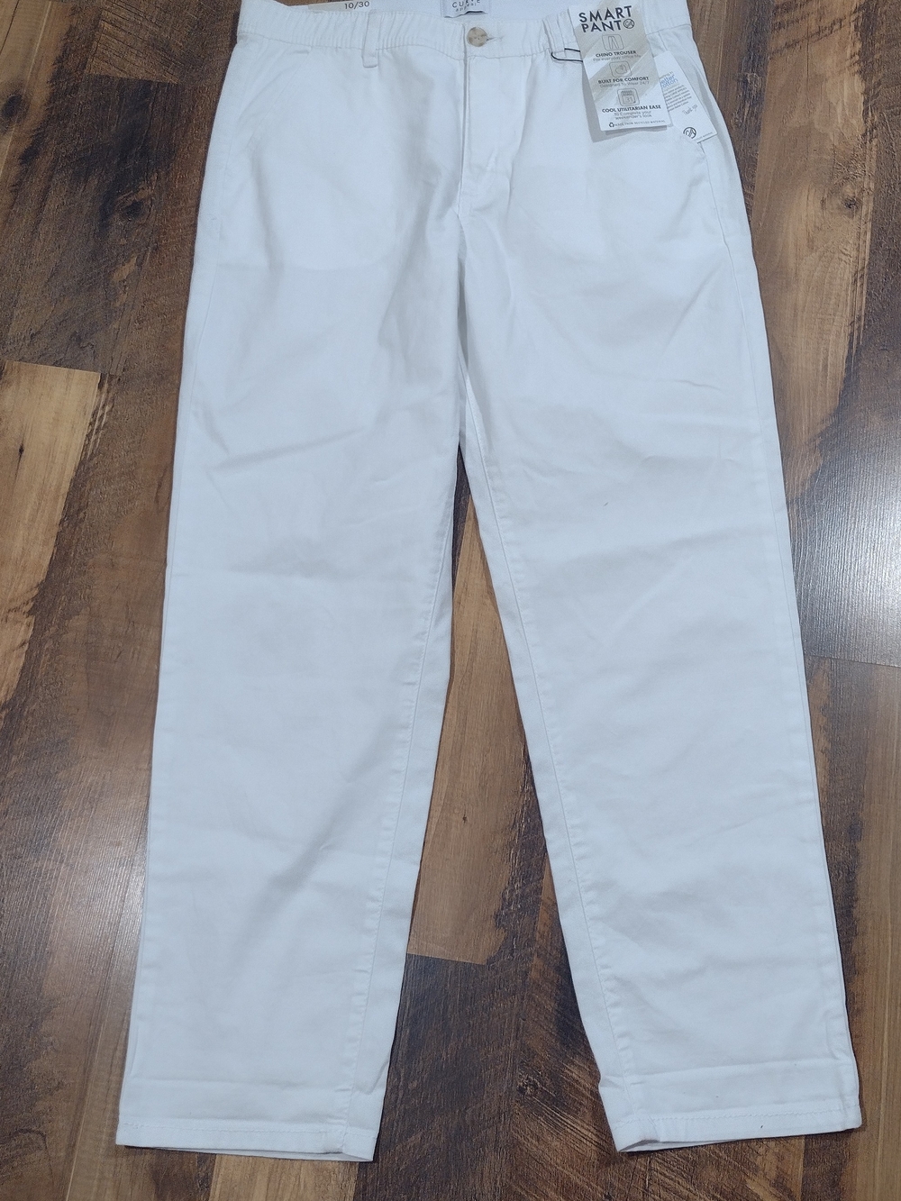 Curve Appeal Women's White Chino Trousers NWT Size 10/30